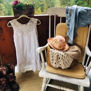 Crocheted white Boho dress
